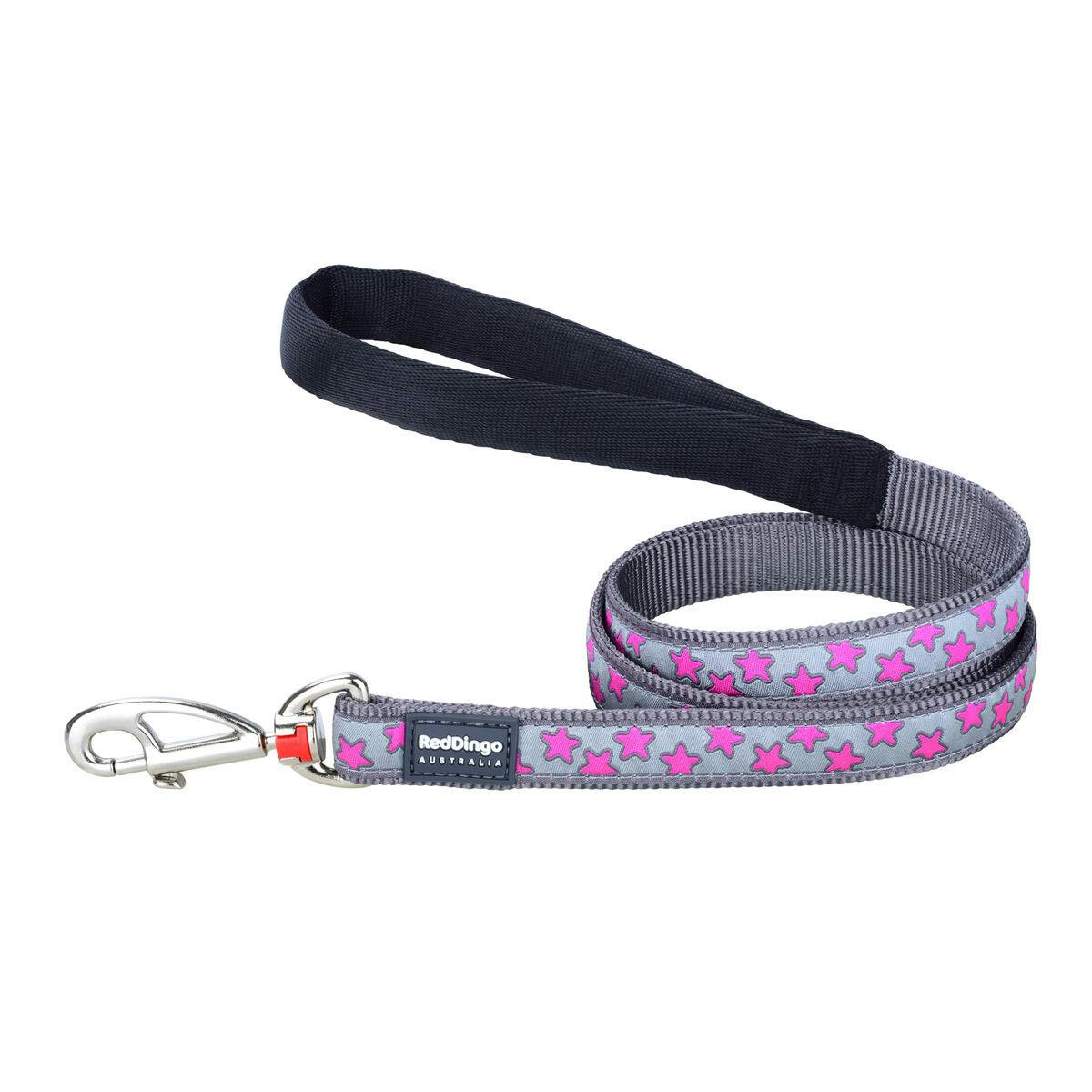 Correa STYLE HOT PINK ON COOL GREY para perro 15 mm x 120 cm