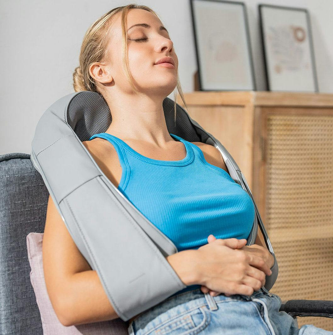 Masajeador Shiatsu Recargable con Calor y 3 Velocidades