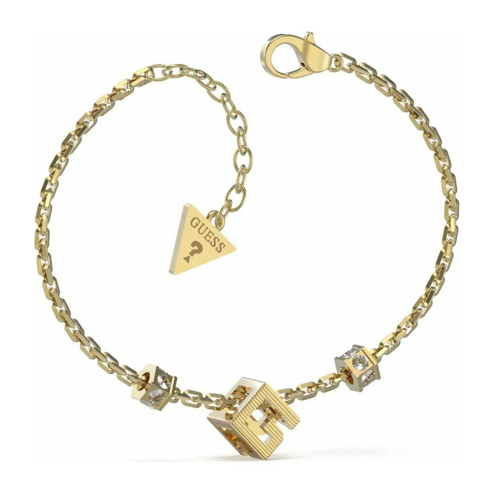 Pulsera GUESS de acero inoxidable dorado con piedras