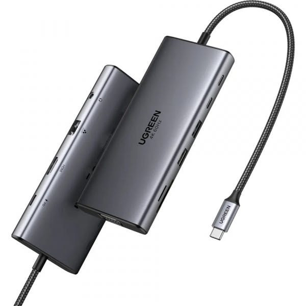 USB-C Hub CM639 with HDMI VGA RJ45 3x USB-C 2x USB-A SD microSD