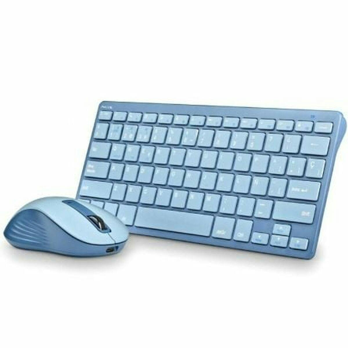 NGS FANTASYKITBLUE Wireless Keyboard and Mouse Spanish QWERTY