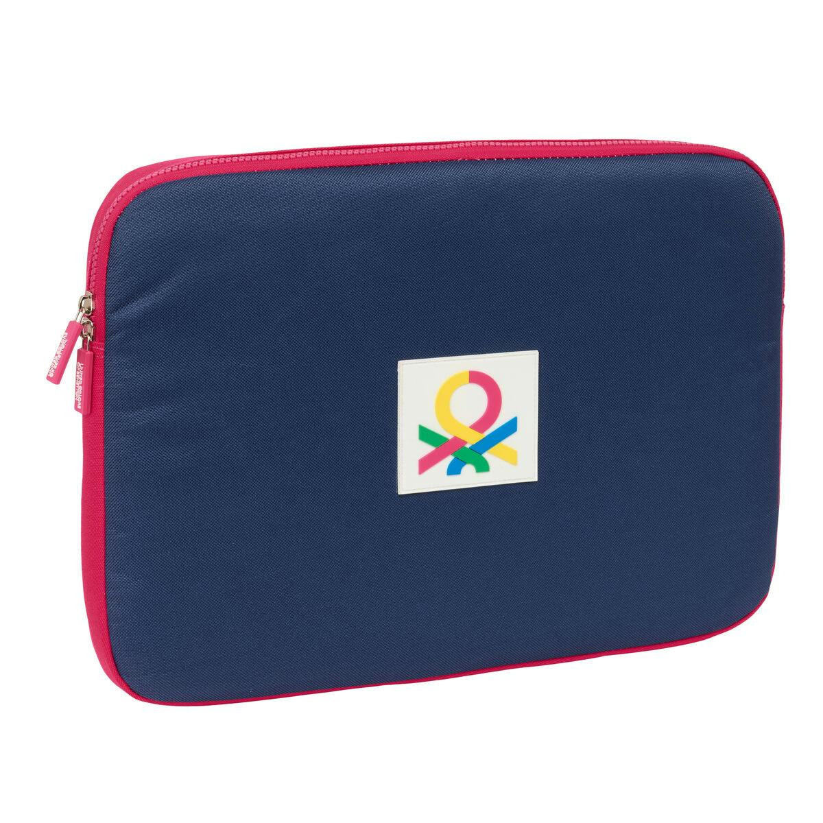 Funda para portátil Cherry poliéster 600D azul marino y cereza
