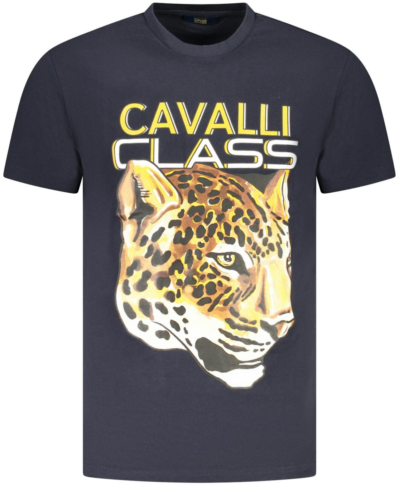 Camiseta azul de algodón para hombre