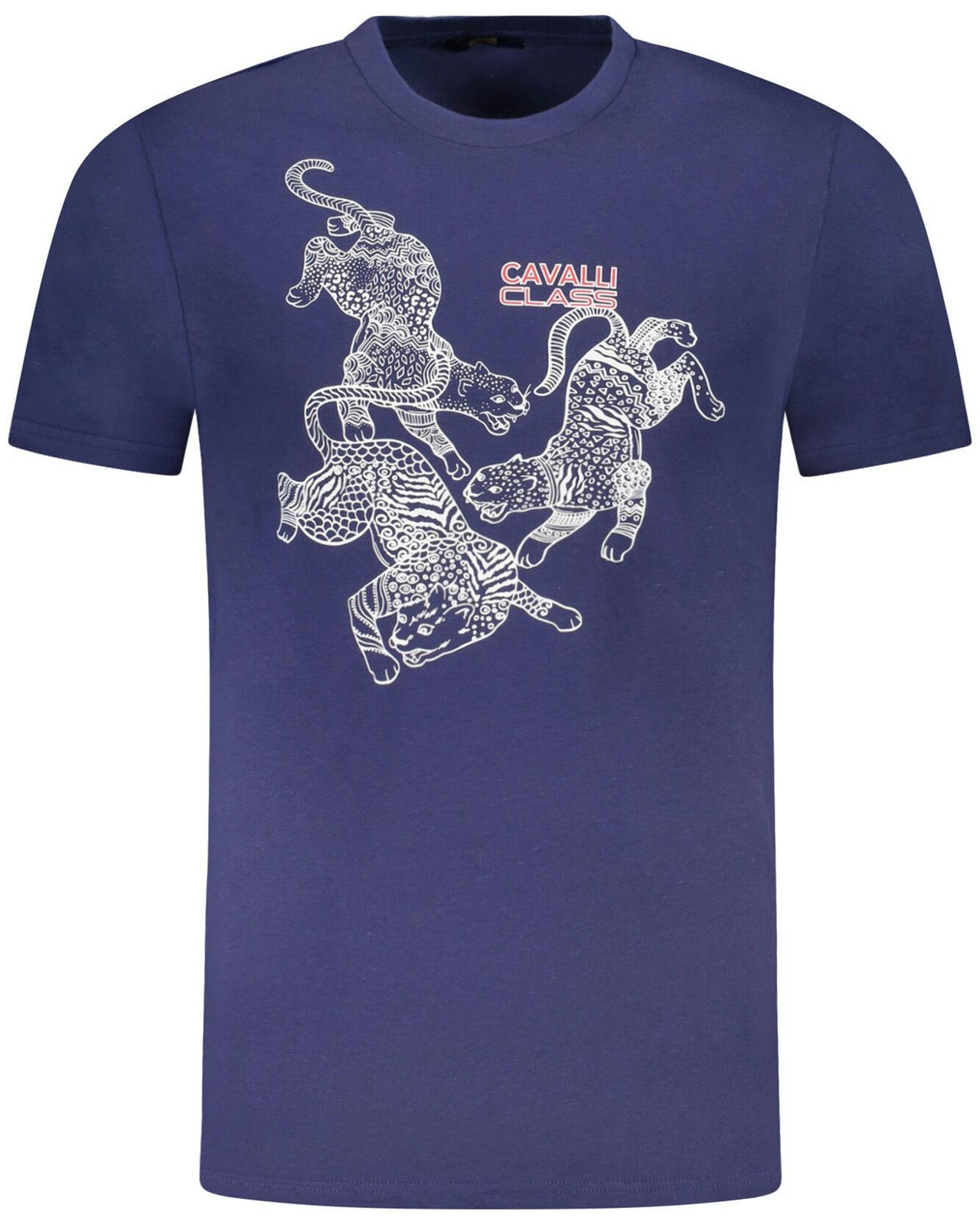 Camiseta azul de algodón