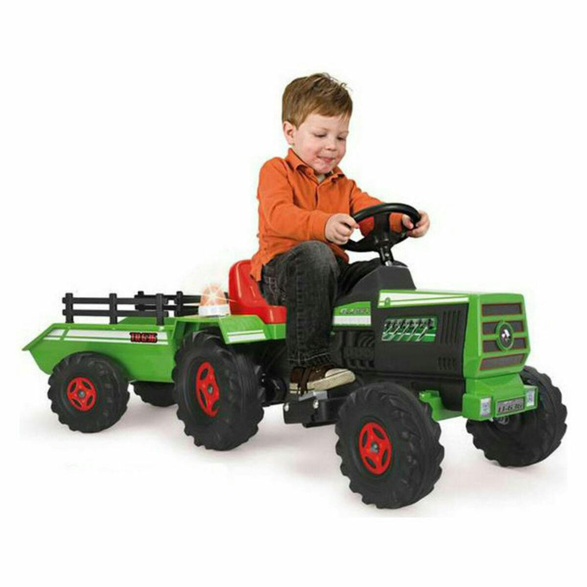 Tractor eléctrico Basic 6V para niños con luces y sonido, batería recargable y cargador