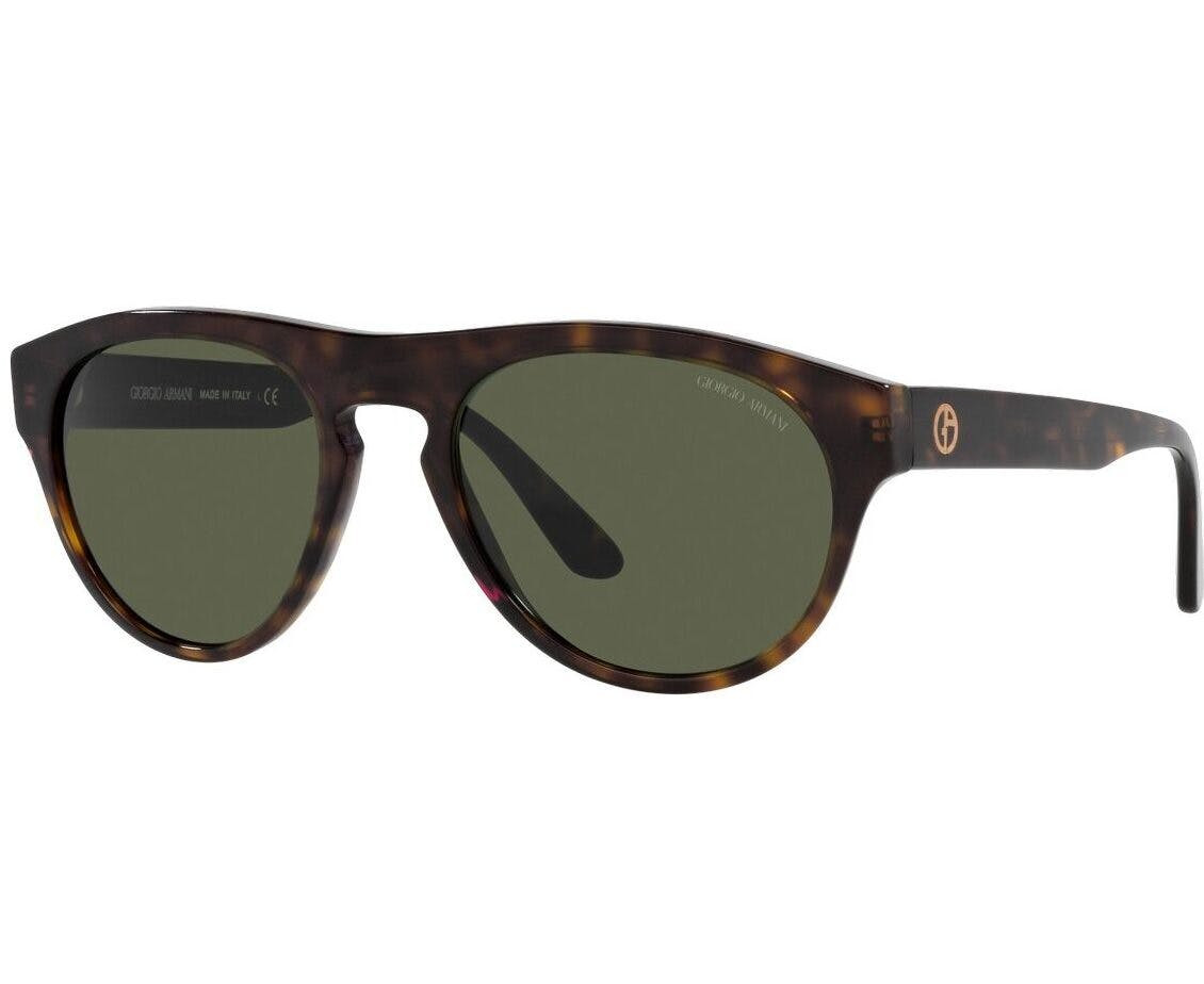 Gafas de sol femeninas Acetato marrón Lentes verdes UV400