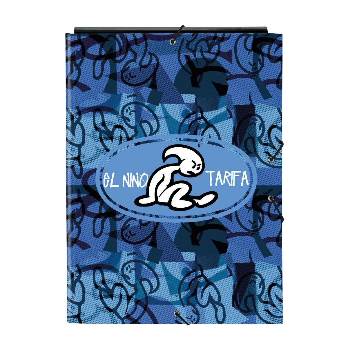 A4 Ring Binder Folder Roller Cardboard and PVC Blue and Black
