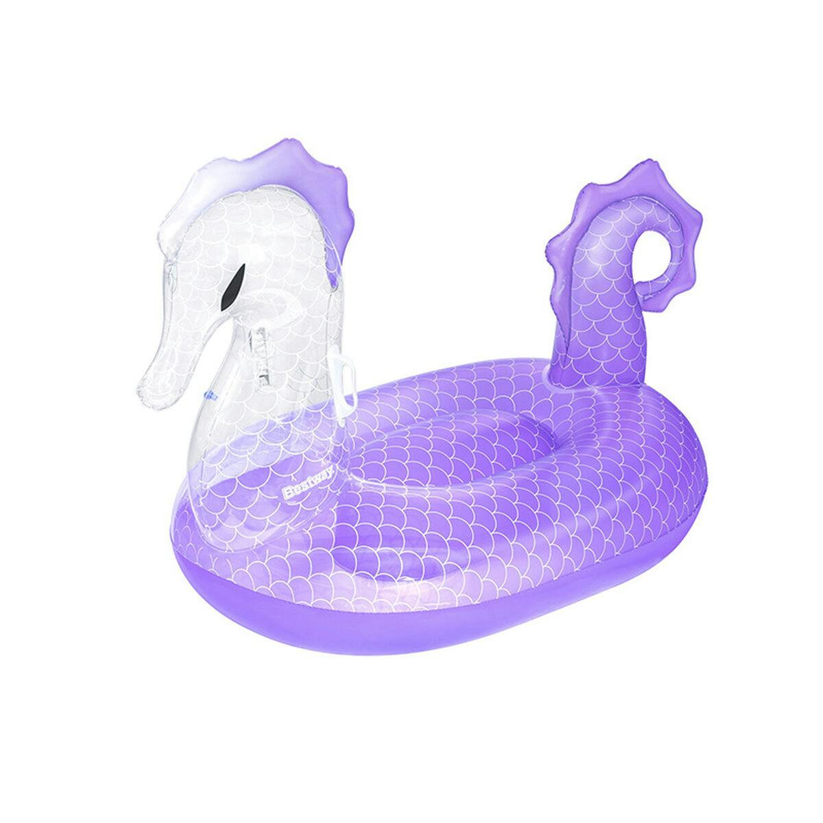 Inflatable seahorse float PVC multicolor