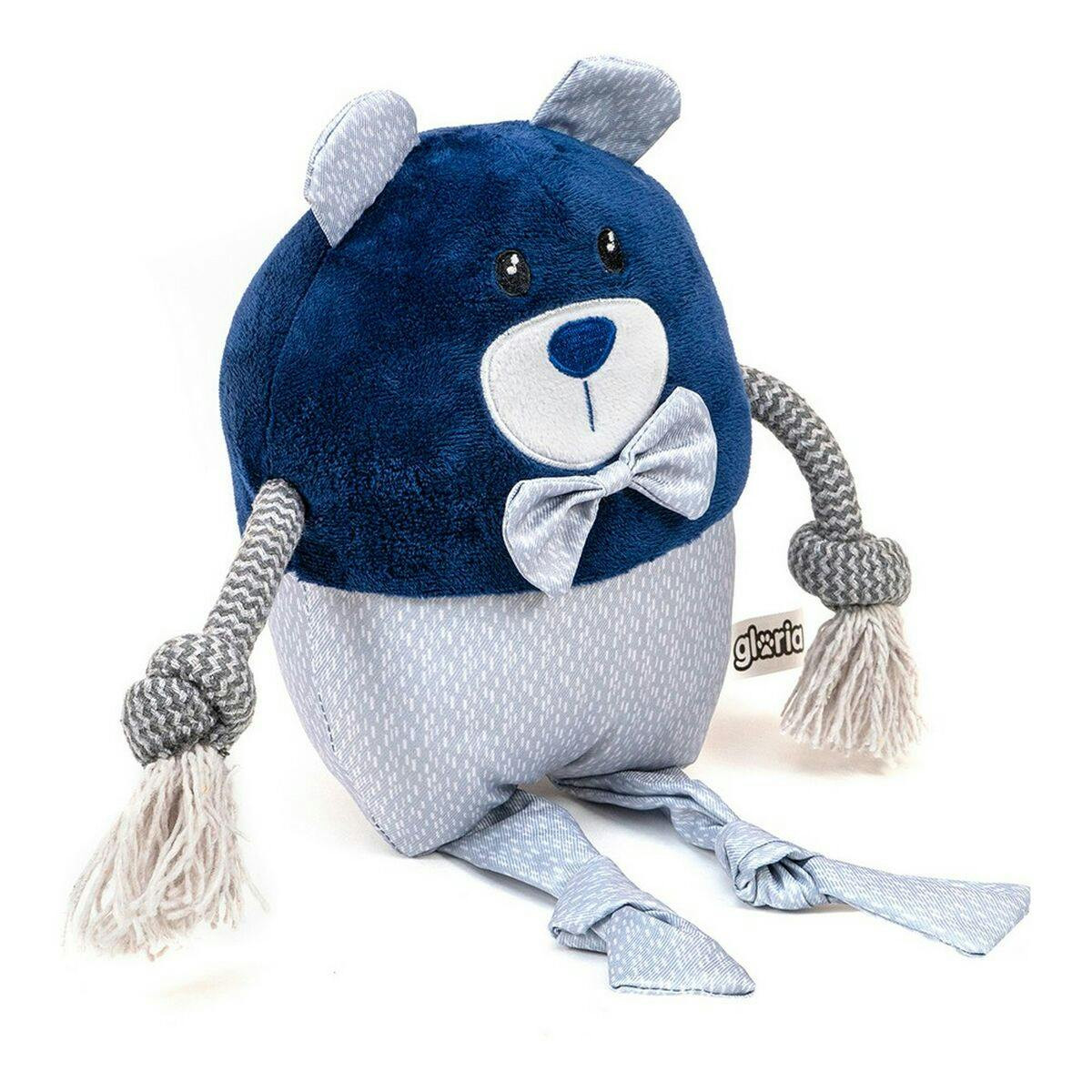 Pumba plush bear dog toy blue