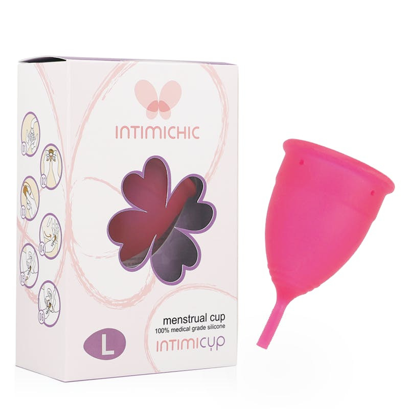 Copa menstrual reutilizable de silicona grado médico INTIMICHIC talla L