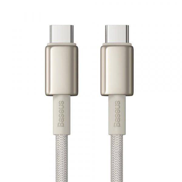 USB-C to USB-C Cable Tungsten Gold 100W 5A 2m