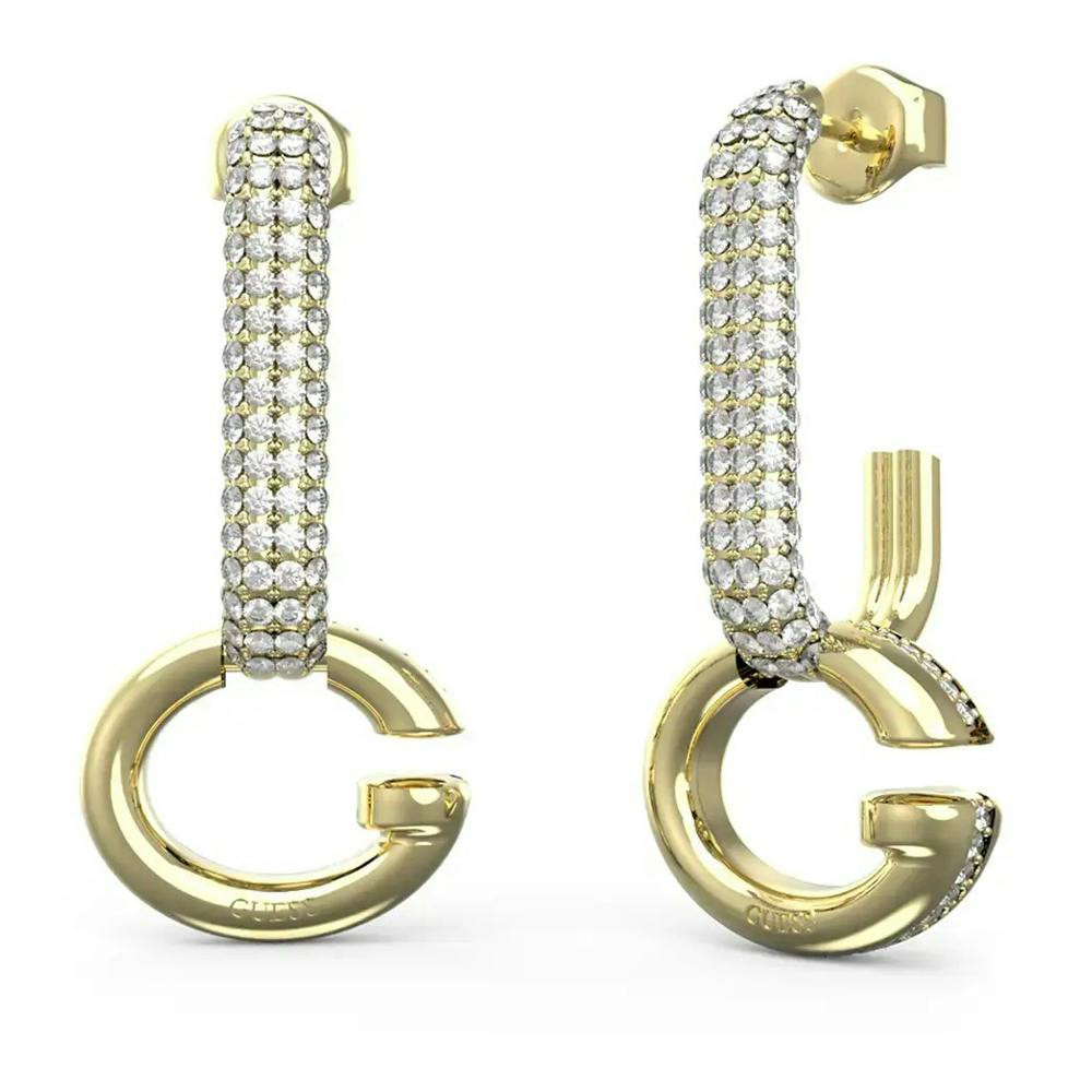 Pendientes de acero inoxidable dorado con piedras