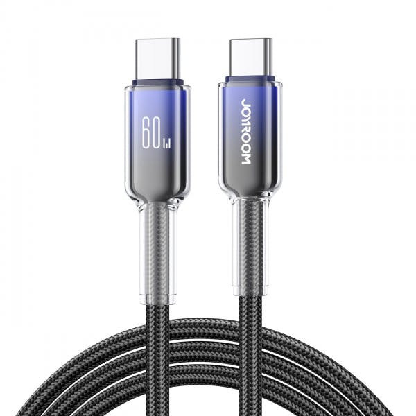 Cable USB-C a USB-C S-A42 60W 3A 1,2m Negro