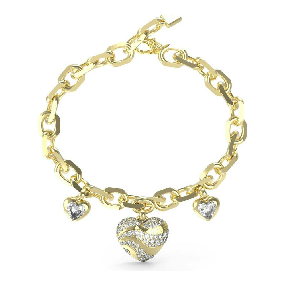 Pulsera de acero inoxidable dorada con piedras