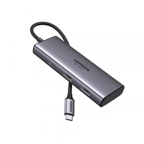 Hub USB-C CM498 2xUSB-A 2xUSB-C 2xHDMI Gris