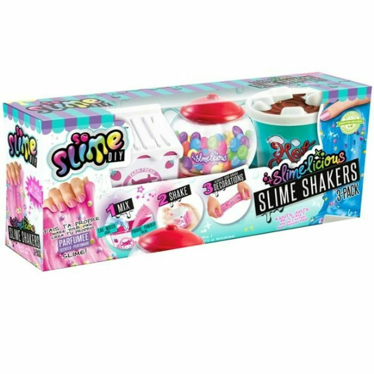 Kit taller de slime perfumado con 3 frascos y decoraciones