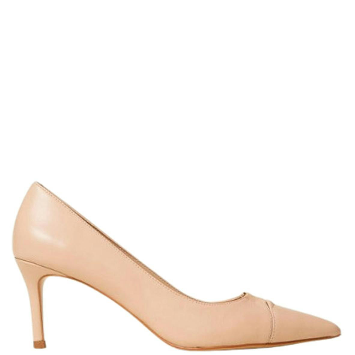 Zapatos de tacón altos en piel rosa con tacón de 5 cm