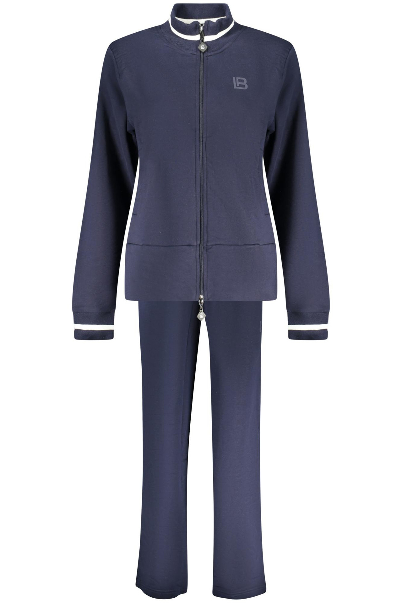 Blue cotton tracksuit with zip and pockets