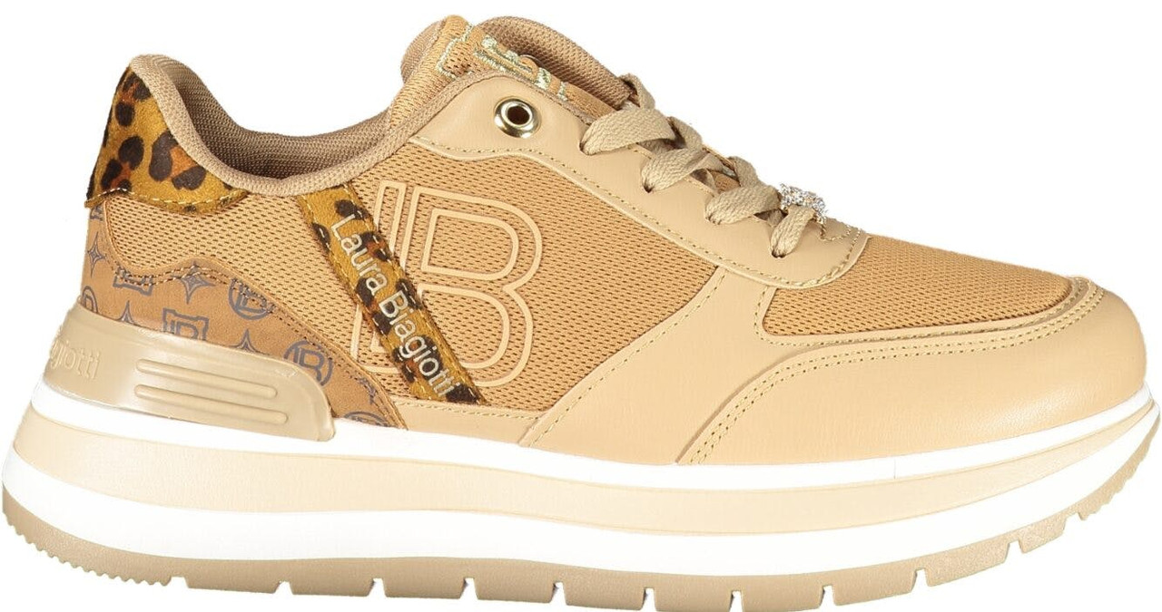 Zapatillas camel en poliéster y poliuretano