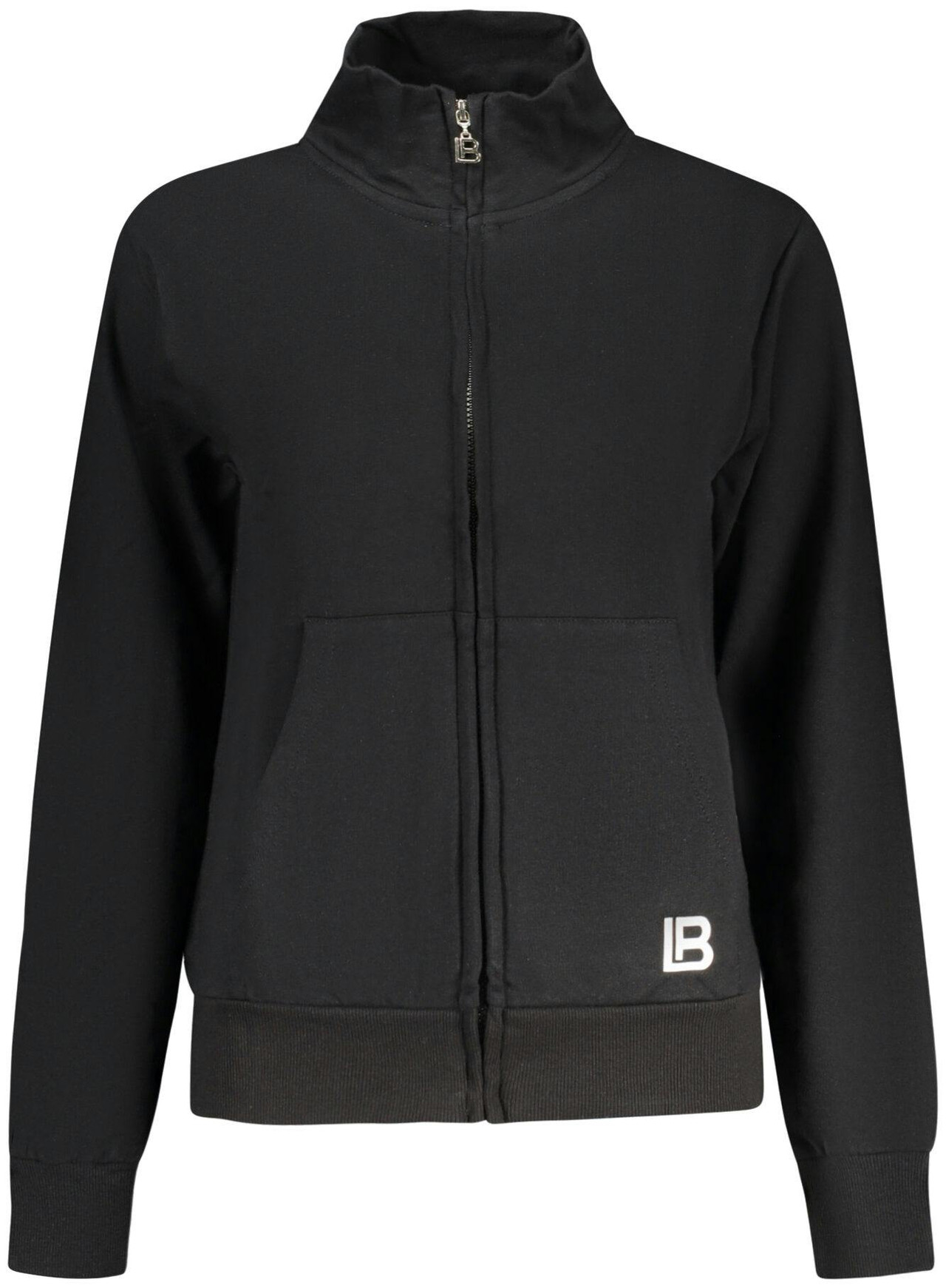 Chaqueta de manga larga de algodón con cremallera y bolsillos