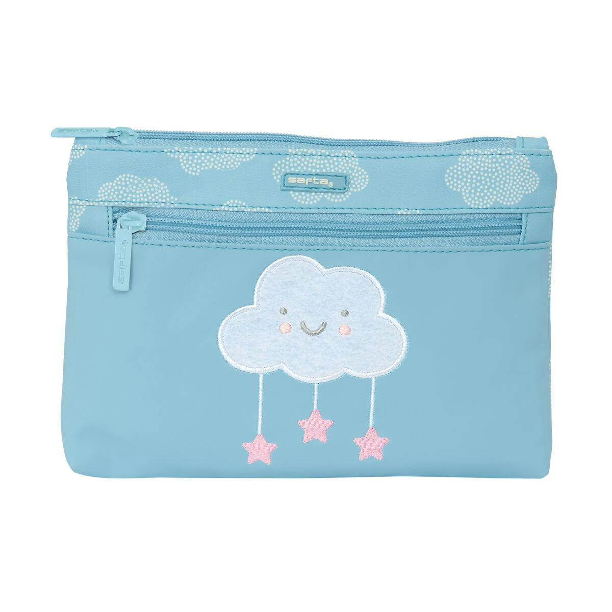 Estuche escolar Nube con dibujo de nubes azul