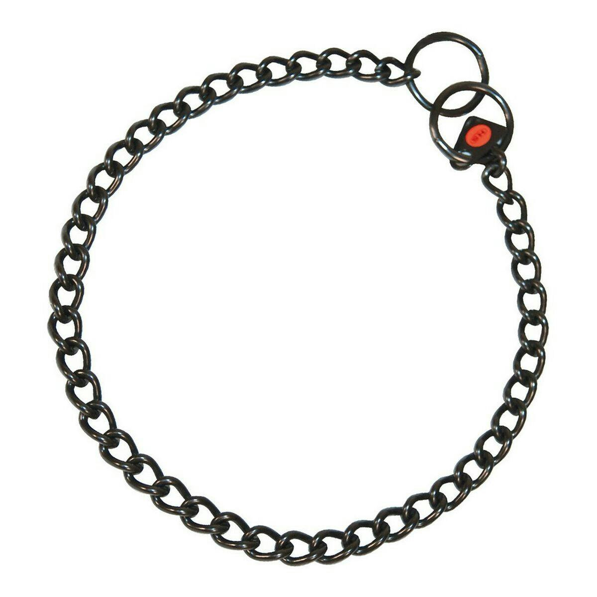 Collar para perros de eslabones cortos en acero inoxidable - negro