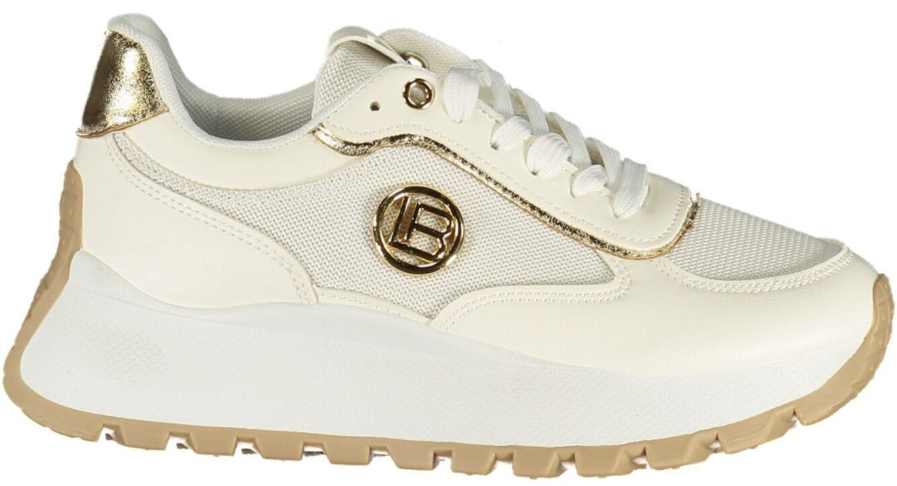 Zapatillas deportivas blancas con detalles dorados