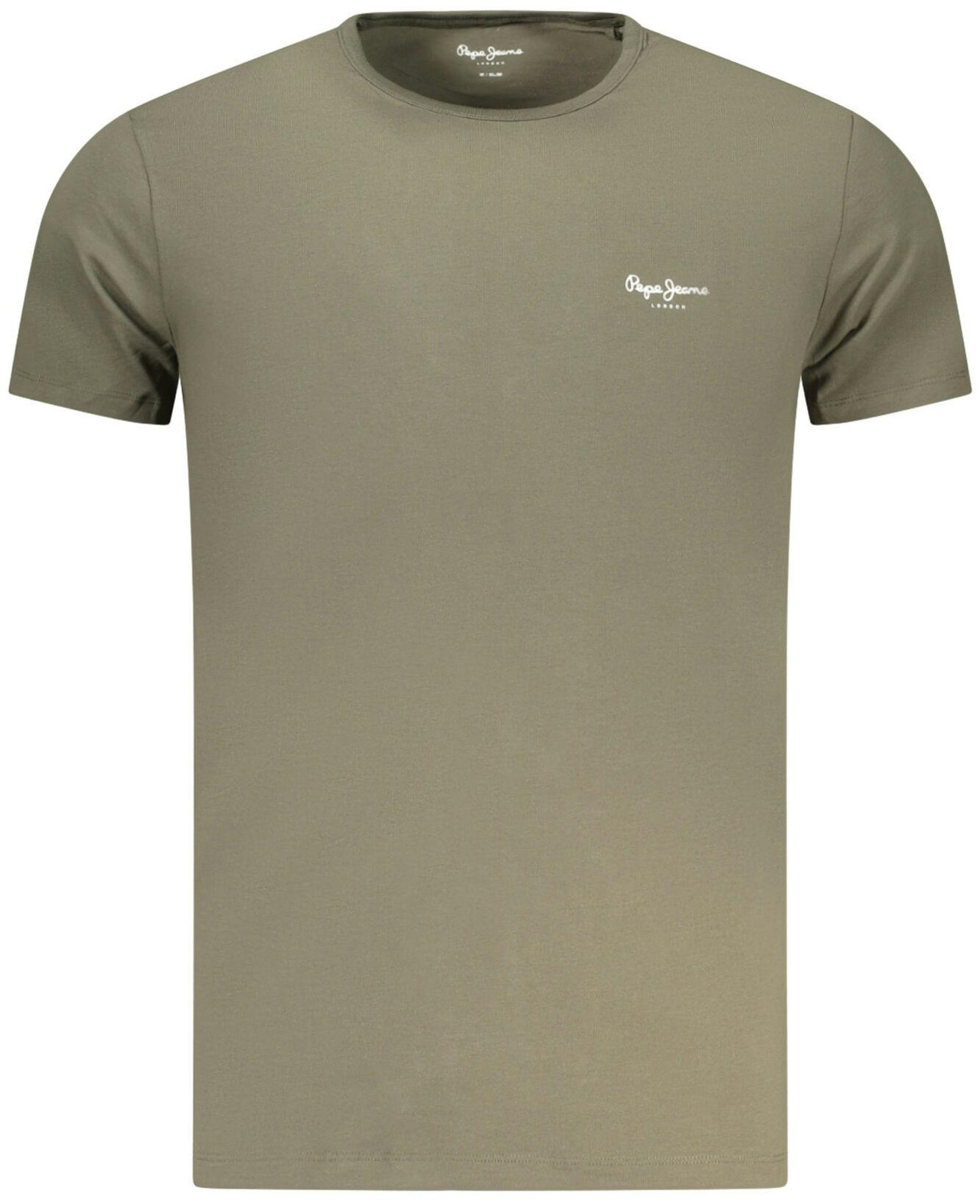Slim logo T-shirt with round neck blue