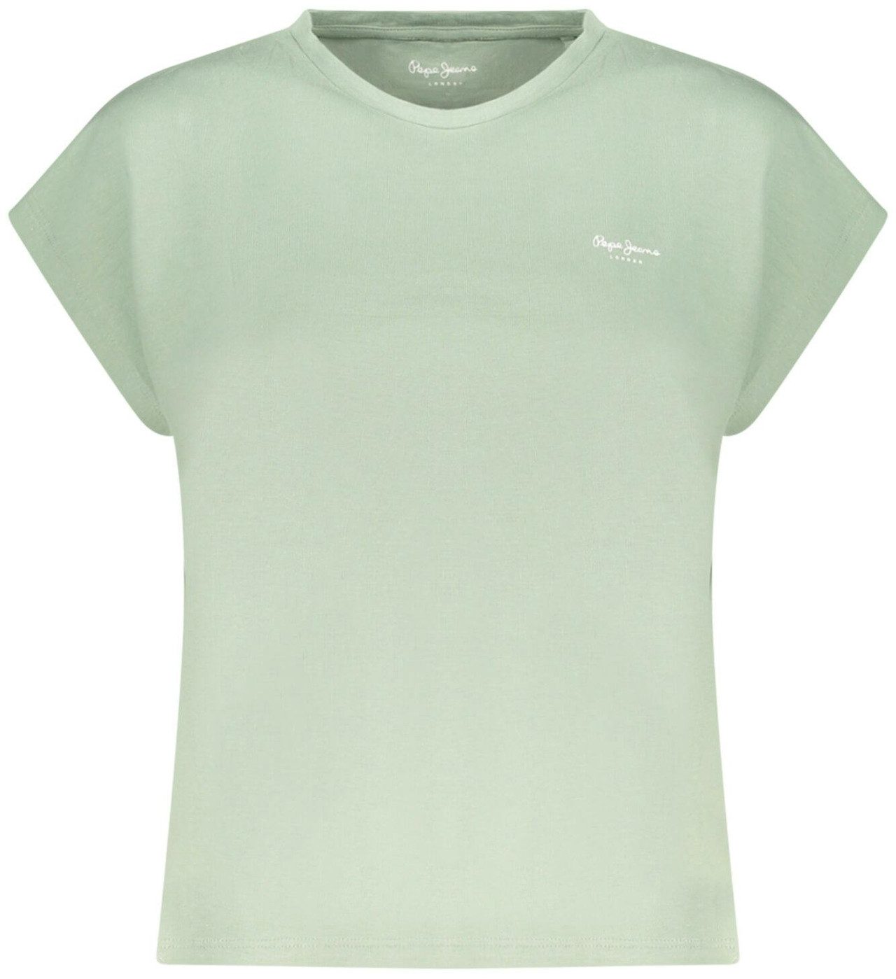 Camiseta de manga corta con logo en algodón orgánico verde