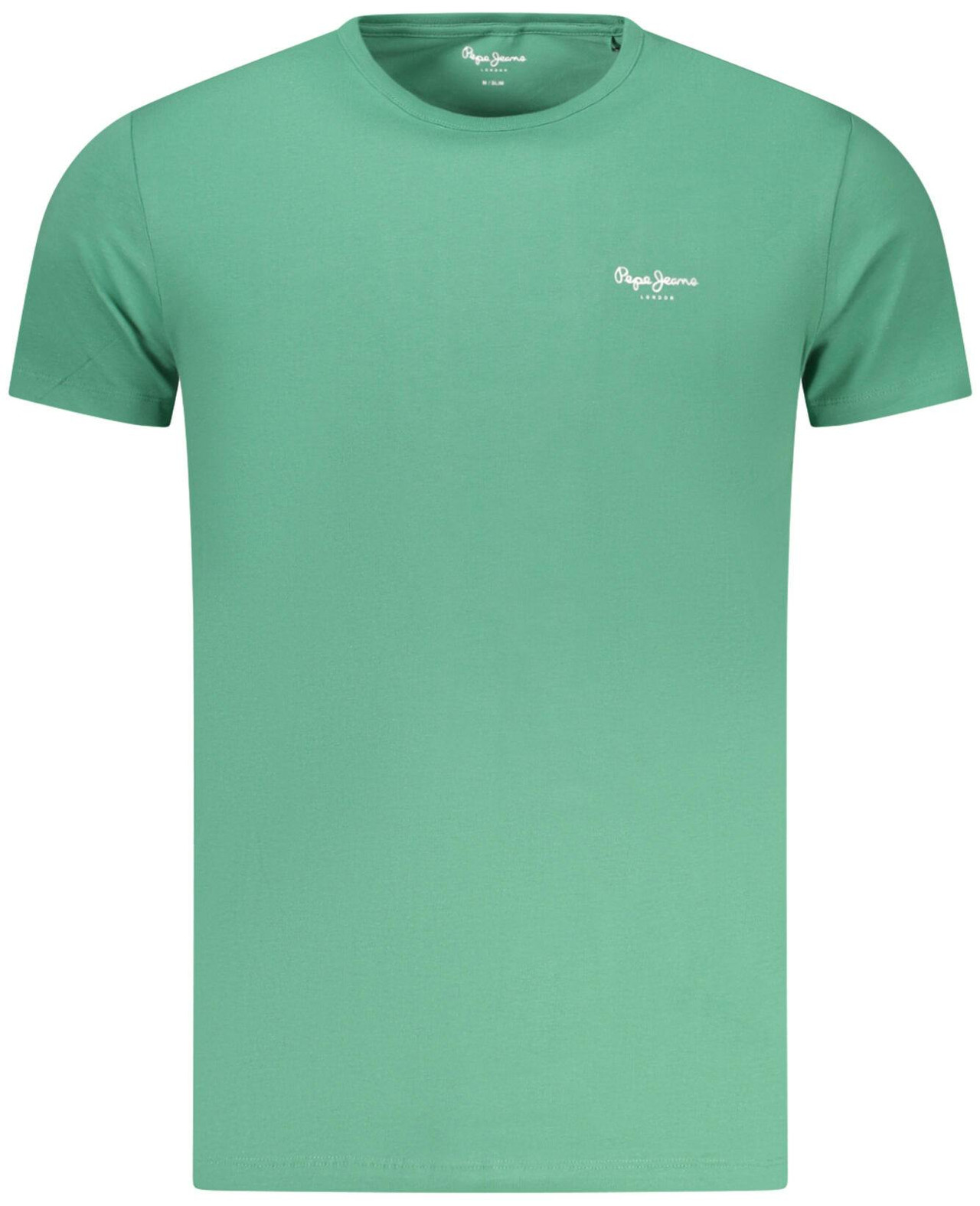 Camiseta slim de hombre con cuello redondo y logo