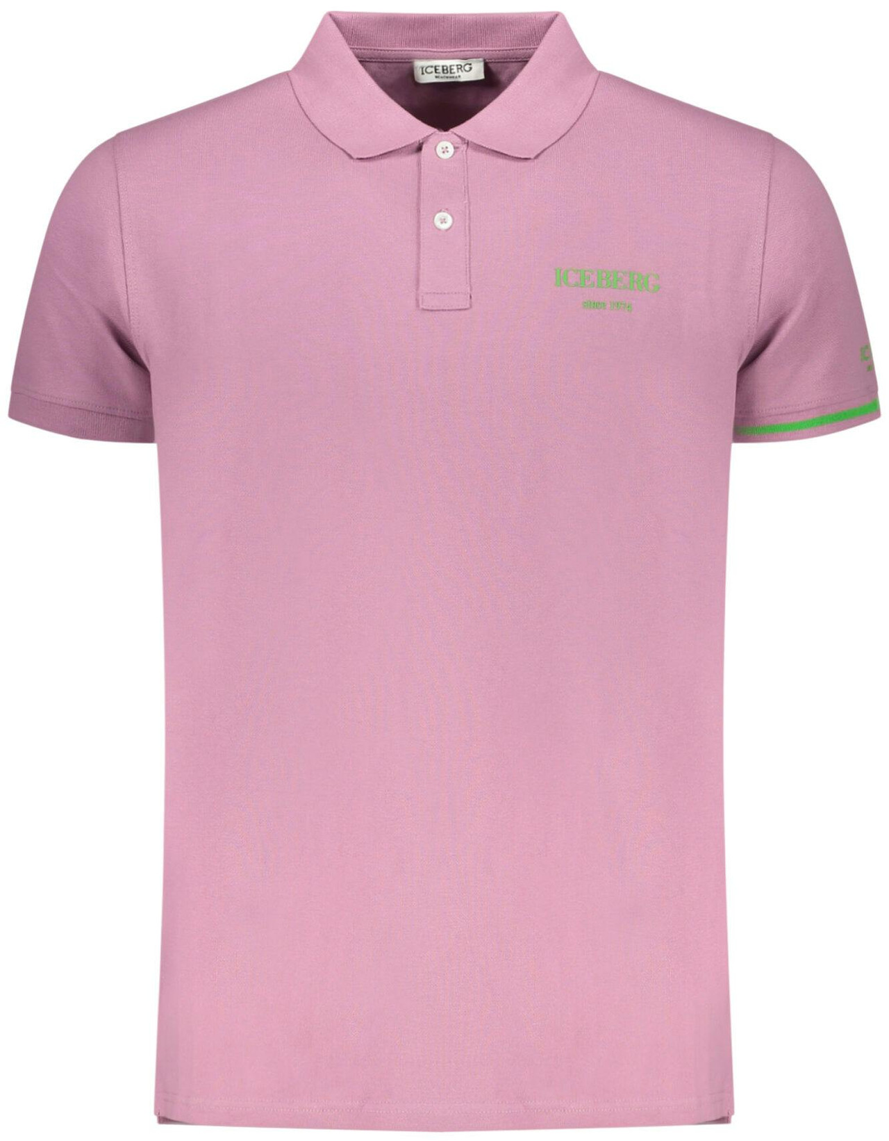 Polo de hombre de algodón y elastano de manga corta con detalles contrastados