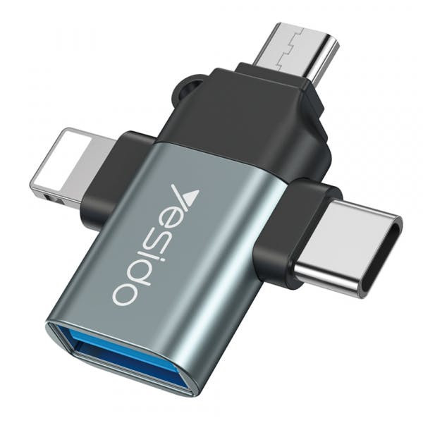 Adaptador OTG GS15 para USB-A (Lightning / microUSB / USB-C)