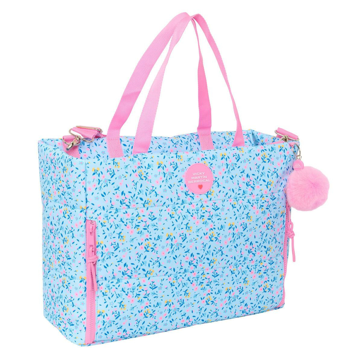 Mala para Portátil Vicky Martín Berrocal Paraíso Azul Rosa Claro 40 x 31 x 17 cm
