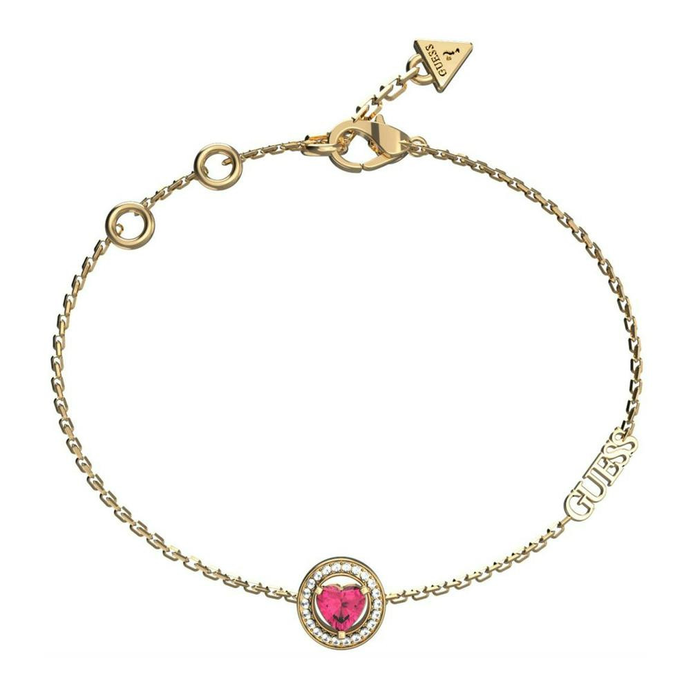 Pulsera de acero inoxidable dorada con piedras