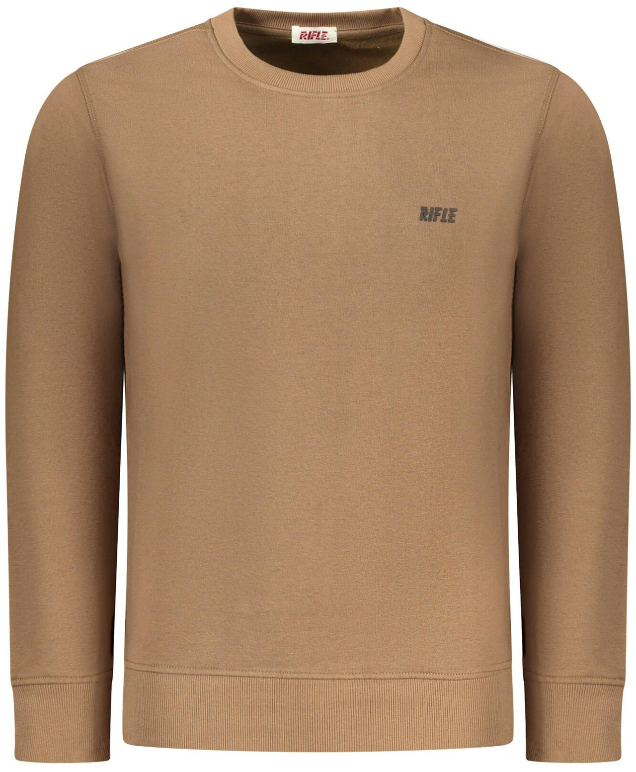 Knit sweater with round neck and appliqués