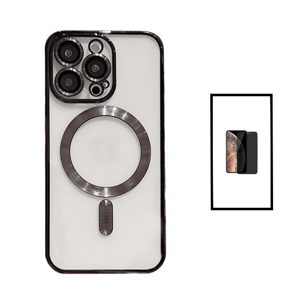 Funda LuxArmor MagSafe con protección de cámara y protector Anti-Spy para iPhone 14