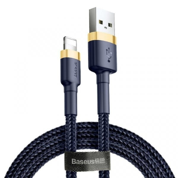 Cable Lightning a USB-A Cafule 18W 2m Azul oscuro