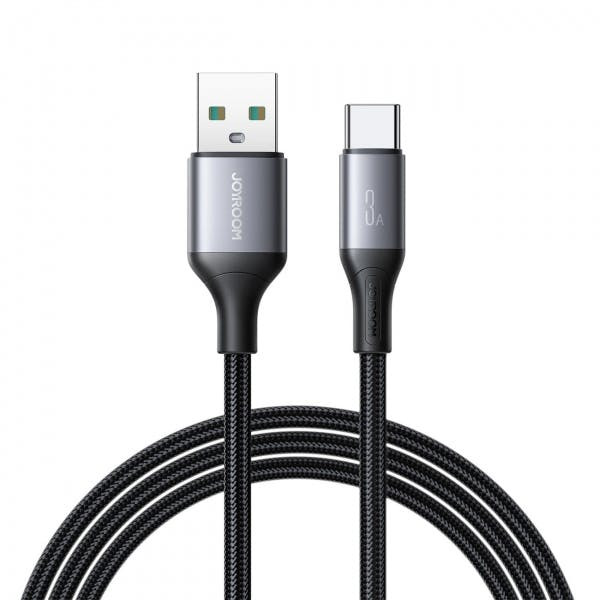 USB-A to USB-C Cable S-A28 Flash 30W 3A 2m Black