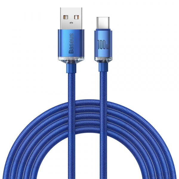 Cable USB-A a USB-C Crystal Shine 100W 2m