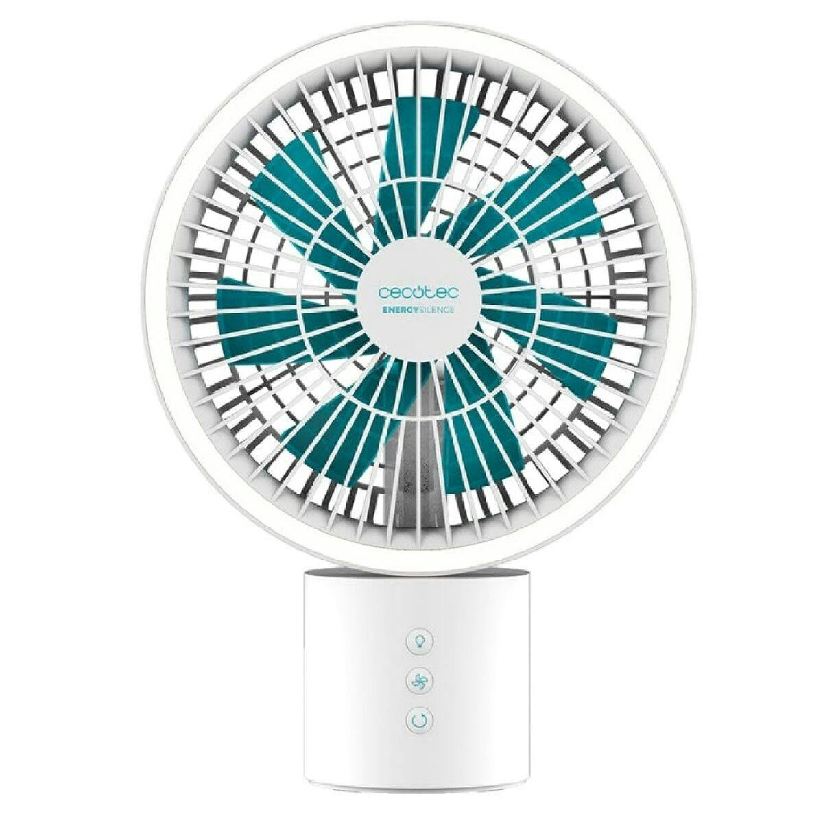 Ventilador de mesa recargable 10 W blanco