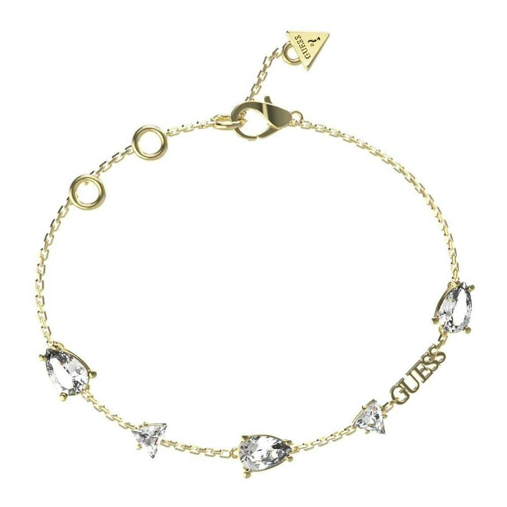 Bracelet with stones in gold-tone stainless steel