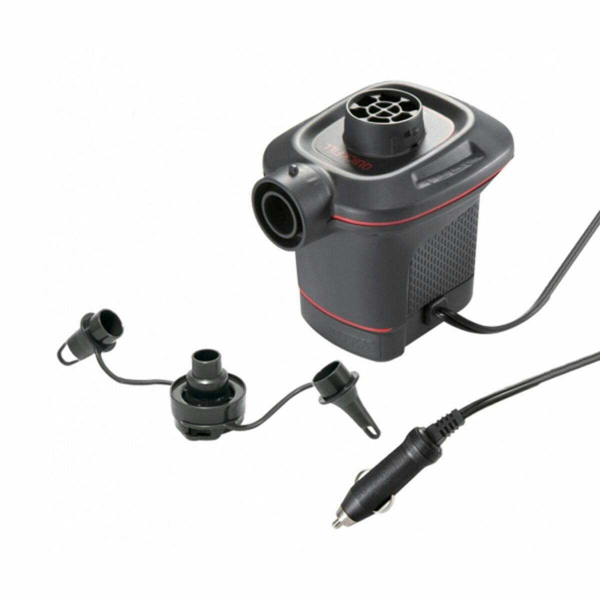 Bomba de aire eléctrica 12V para coche con kit de boquillas