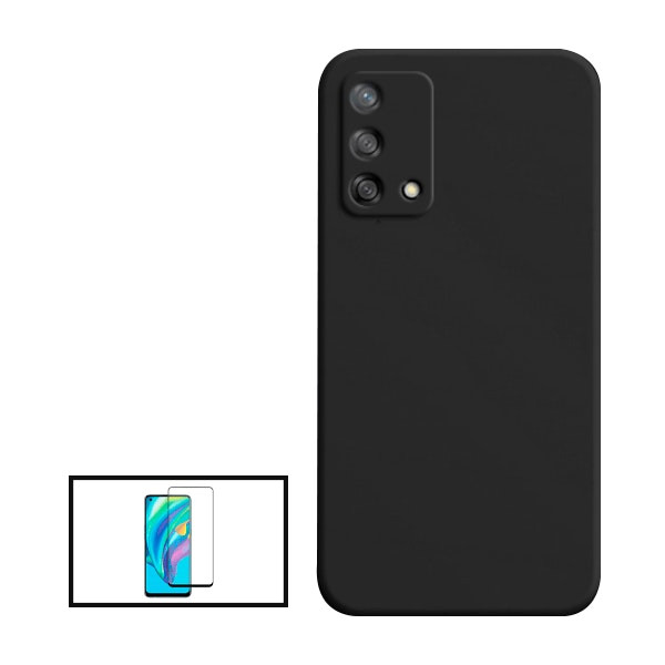Protector de cristal templado 5D y funda de silicona líquida para Oppo A95