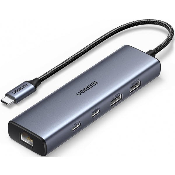 Concentrador USB-C CM512 con RJ45 y puertos USB-A/C