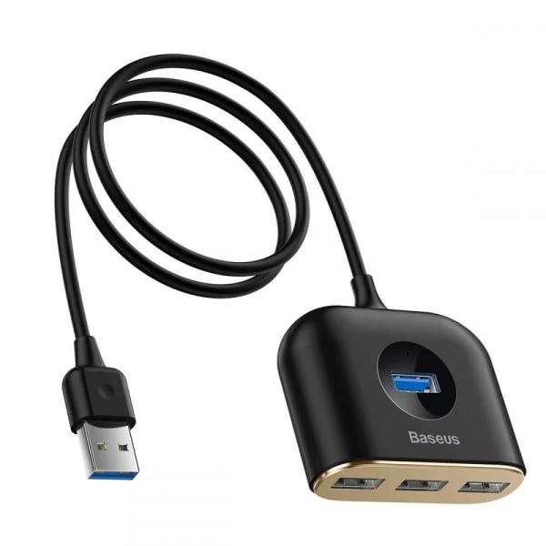 Hub USB-A 3.0 1 entrada 3 salidas, negro