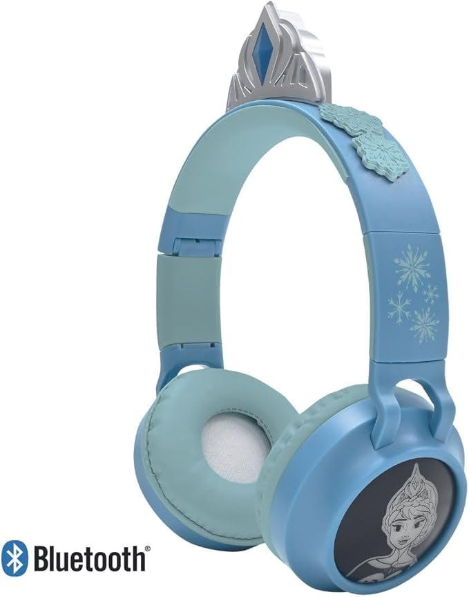 Kids Frozen-themed wireless and wired headphones with lights and micro SD, up to 100 h battery