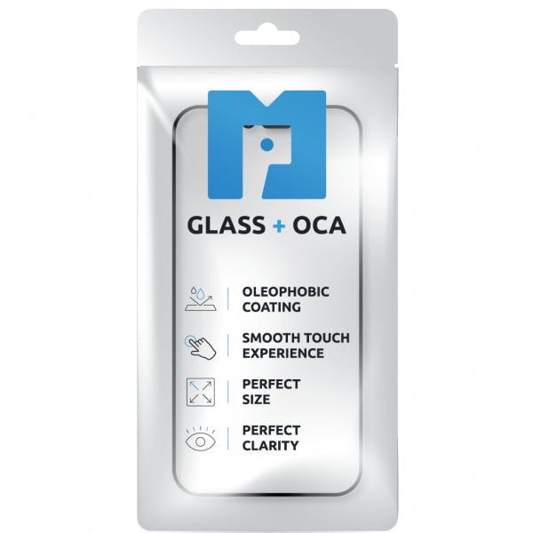 Protector de vidrio con OCA para iPhone 16 Negro