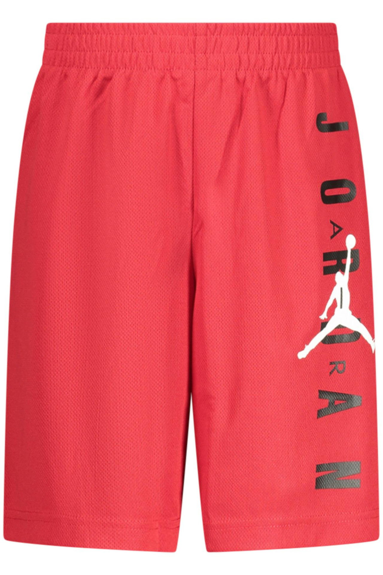 Pantalón corto deportivo junior rojo en poliéster con cintura elástica