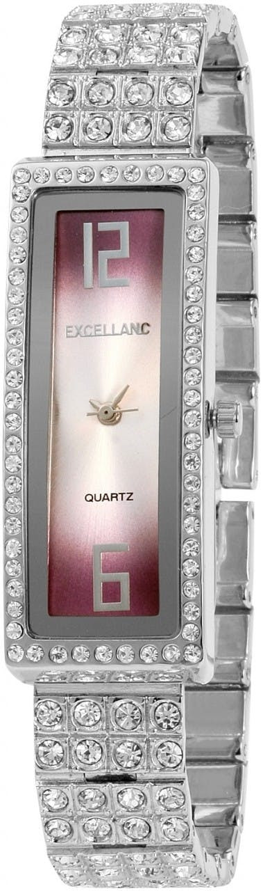 Women's quartz watch metal with crystals