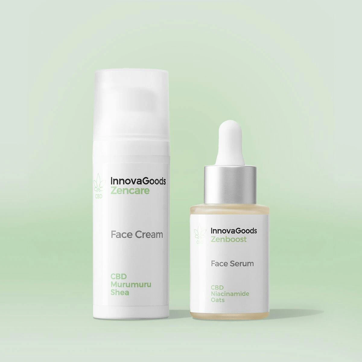 Pack doble de sérum facial y crema hidratante con CBD